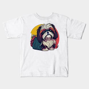 Shih Tzu Portrait Kids T-Shirt